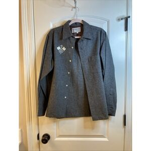 Vintage Men's Med Wool Shirt/Jacket Embroidered Crest 1950's By Ivanhoe Of Cali